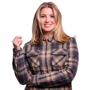 Harely-Davidson Women's Quilted Lining Plaid Shirt Jacket